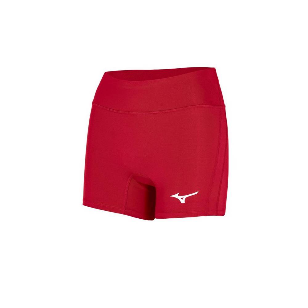 Mizuno Elevated 4" Inseam - Bayan Şort - Kırmızı Türkiye (WGIZQJ-285)